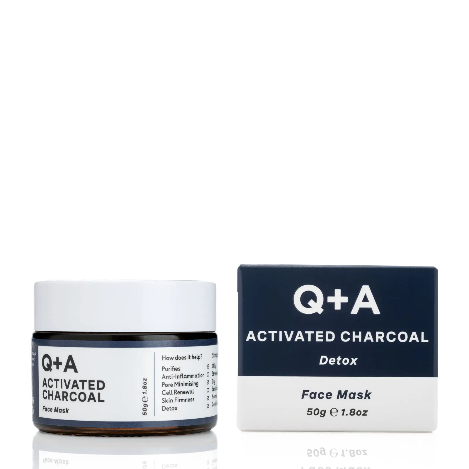 Q+A Activated Charcoal Face Mask 50gr